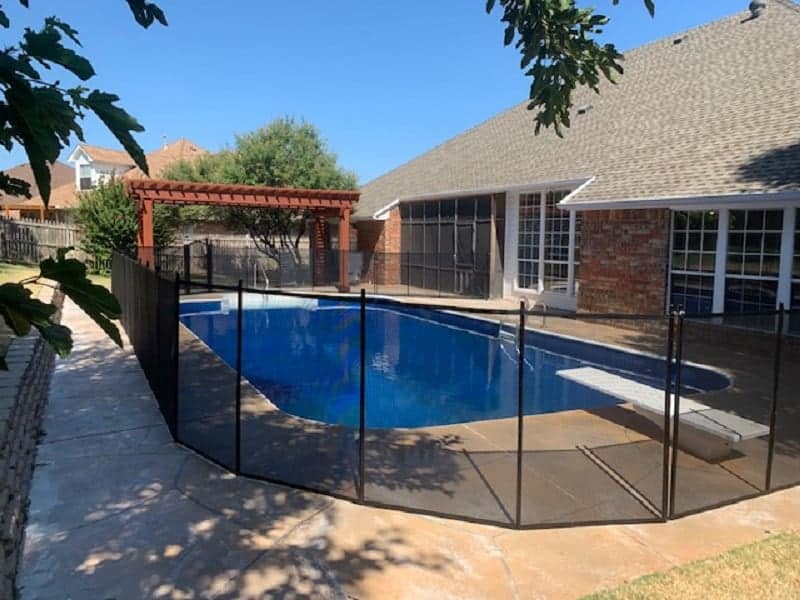 mesh pool fence installation in Moore, OK