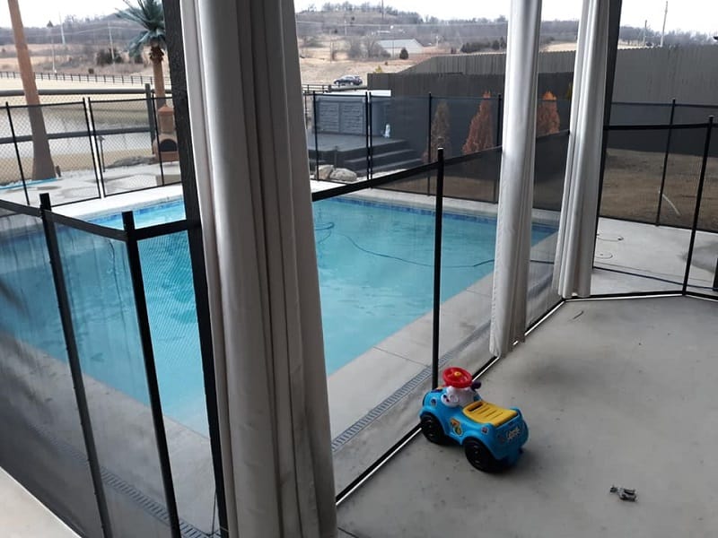child mesh pool safety fence installed in Oklahoma City