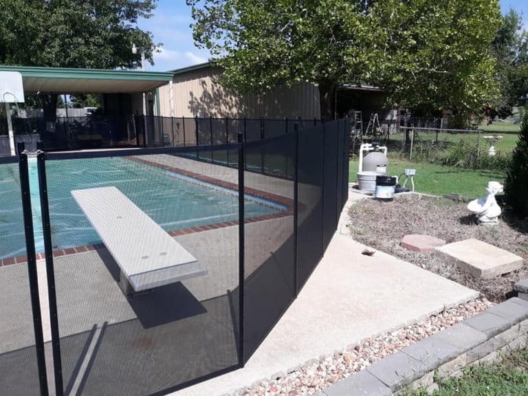 Life Saver Pool Fence of Oklahoma Installs AllBlack 4’ Pool Fence for SingleFamily Residence