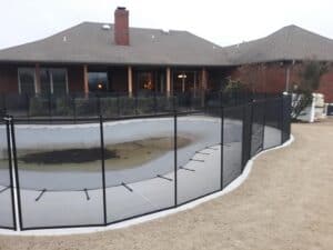 All-Black 4’ Pool Fence Single-Family Residence in Perry, OK