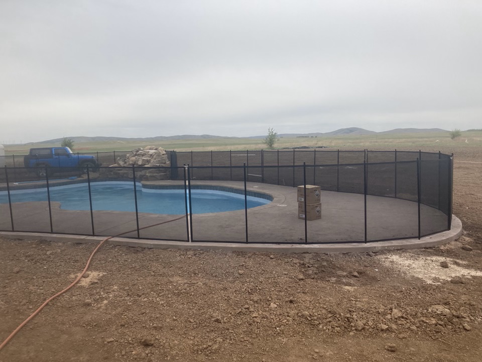 150ft solid core pool fence installed in Edmond, OK